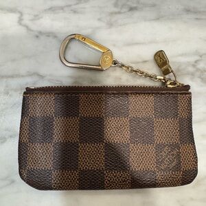 Louis Vuitton Brown Checkered Wristlet